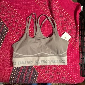 NWT Fabletics Women's Taupe Sports Bra size XL